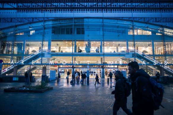 Gare Montparnasse train station in Paris.