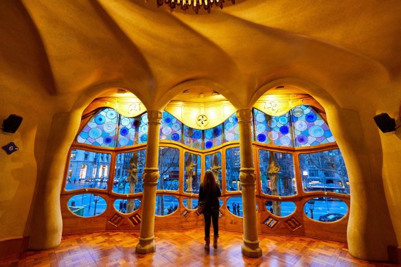 Casa Batllo by Antoni Gaudi in Barcelona, Spain.