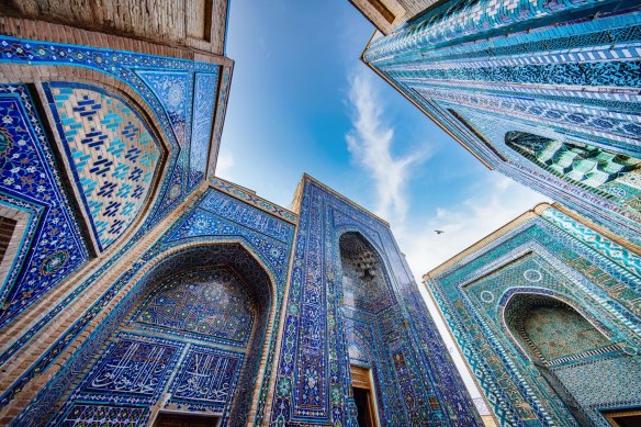 The extraordinary Shah-i-Zinda necropolis is a collection of Timurid mausoleums created over eight centuries.