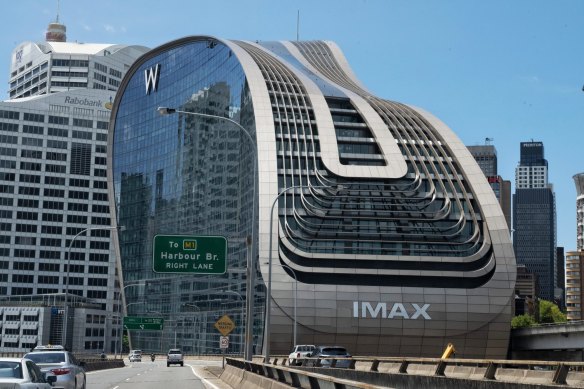 The new IMAX cinema at Darling Harbour.