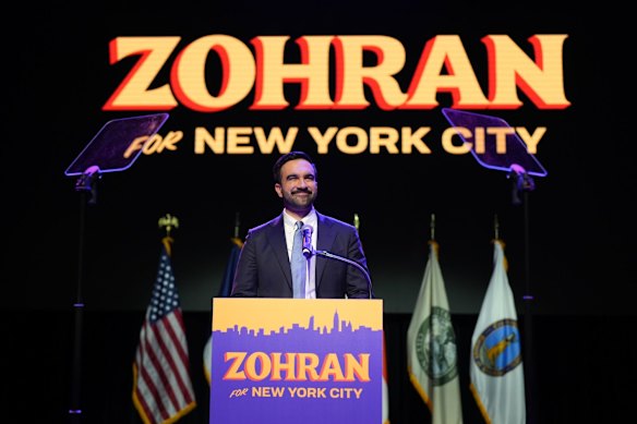 Zohran Mamdani gives his victory speech.