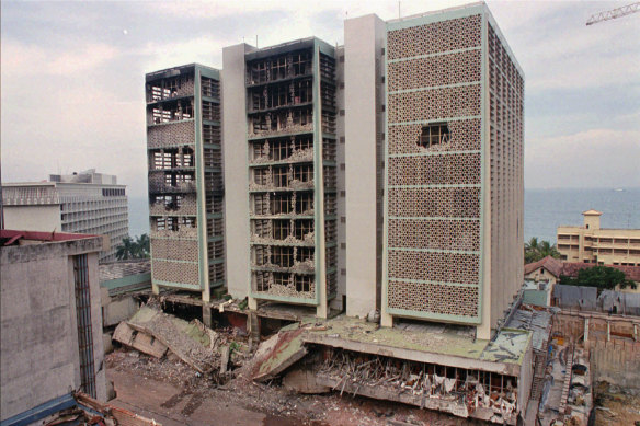 Colombo’s Central Bank, which was destroyed in a 1996 suicide bombing.