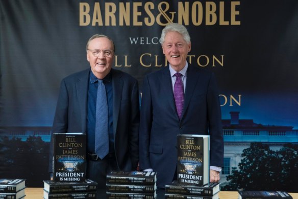 Former president Bill Clinton, right, and author James Patterson are returning after the success of their collaboration, “The President is Missing”.
