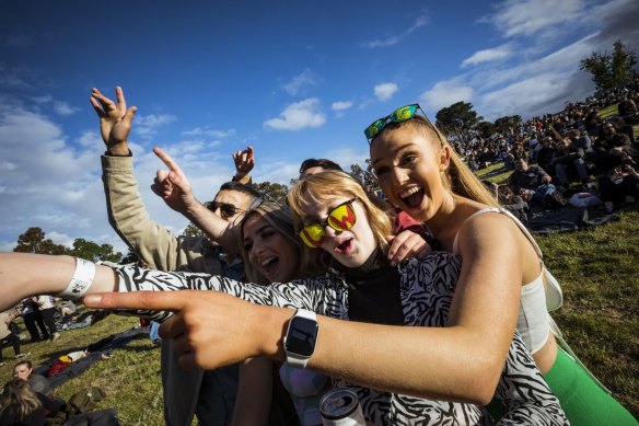 Melbourne music fans enjoy  'Play on Vic', outdoor concert in Melbourne.