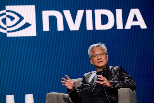 Nvidia boss Jensen Huang during the Consumer Electronics Show in Las Vegas, Nevada, this week.