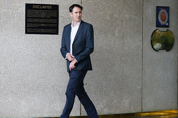 James Sutherland arrives for a press conference at the team hotel in Johannesburg. 