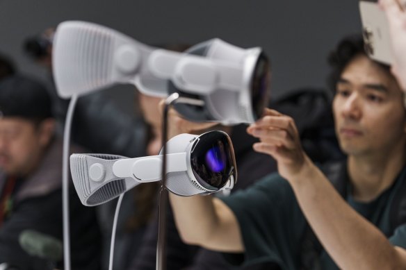 Apple Vision Pro mixed-reality headsets.