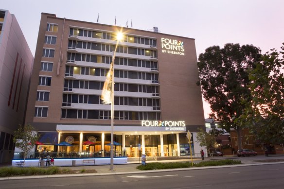 The Four Points by Sheraton Hotel in Perth, where the security guard contracted COVID-19.