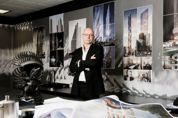 Callum Fraser in his office at Elenberg Fraser in 2013.