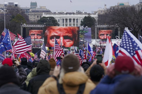 Trump supporters rally in Washington. 