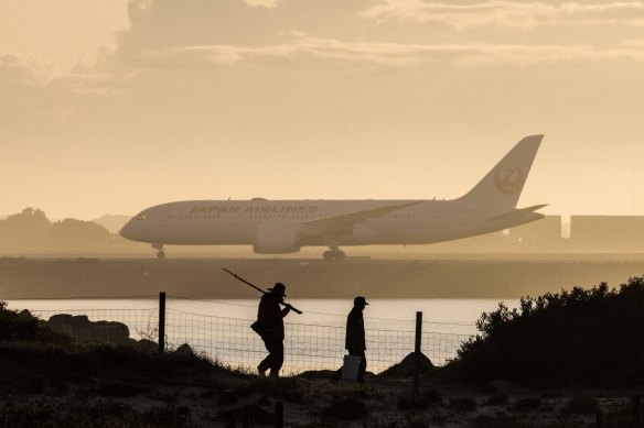 Sydney Airport was restricted to one runway for a record number of hours last month due to wild winds which caused an uptick in delays and cancellations. 