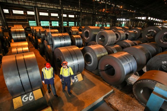 The BlueScope steelworks at Port Kembla.