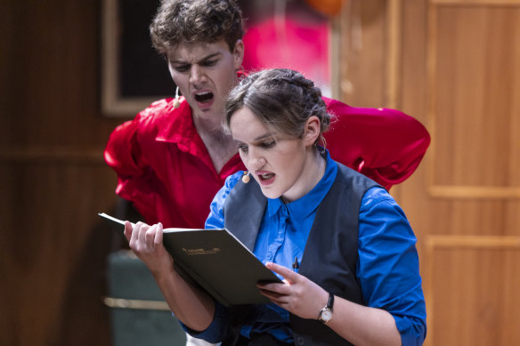 Maverick Newman and Gabbi Bolt are the perfect pairing in Murder for Two. 