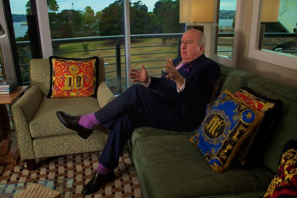 Alan Jones at his home at The Toaster in Circular Quay.