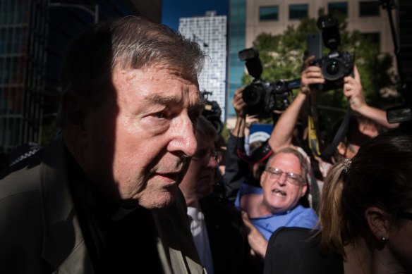 Walkley-winning photo: Cardinal George Pell outside the Melbourne County Court. 