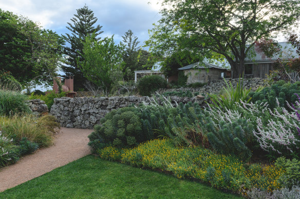 The award-winning Greyleigh designed garden features a healthy mix of Australian plants, edibles, succulents and perennials.