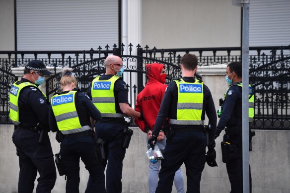 Police detained then released a man near the George Andrews Reserve in  Dandenong last week. 