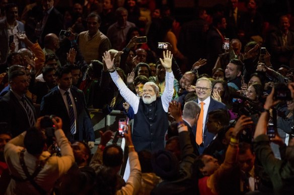 Modi and Albanese in Sydney this week.
