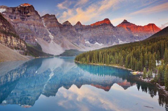 Moraine Lake in Banff National Park, Canada. 