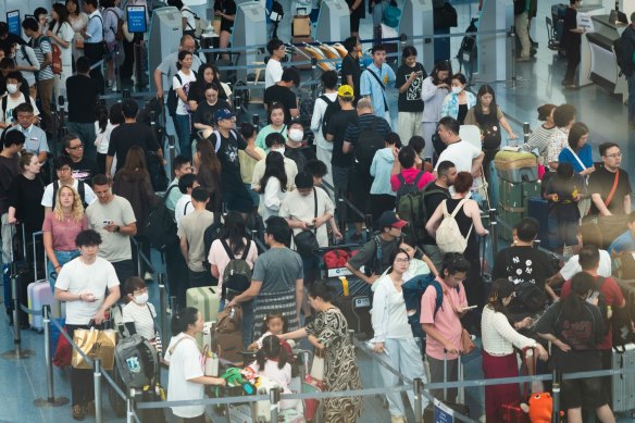 It took more than two hours to reach the immigration desk at Tokyo’s Haneda Airport.