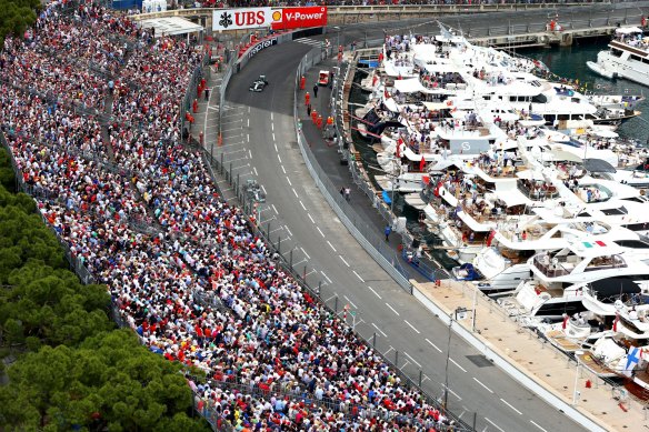 The Monaco circuit weaves through many local streets. 