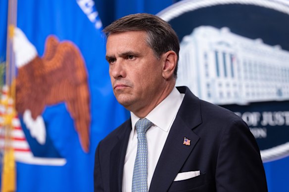 Todd Blanche, pictured during a news conference at the Department of Justice in Washington, DC, earlier this month.