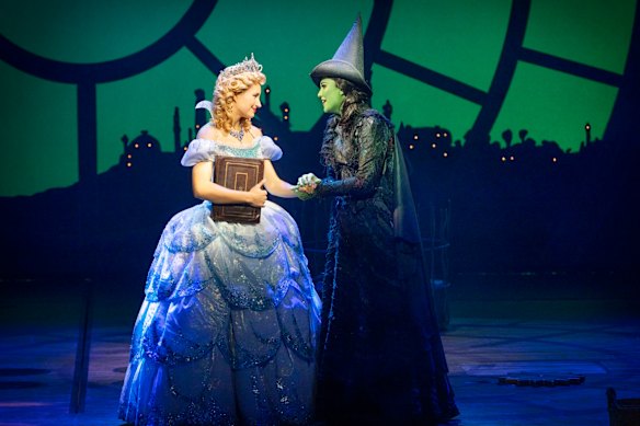 Adams (pictured with Monsma in September 2023) returns as Elphaba in South Korea on July 12, eight months after she last performed the role.