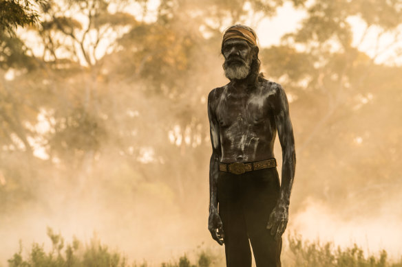 David Dalaithngu during a scene from Cargo.