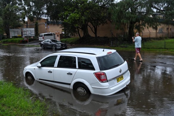 Flash flooding in Sydney’s northern beaches. 