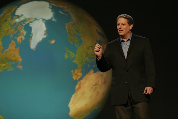 Al Gore in a scene from his documentary An Inconvenient Truth.
