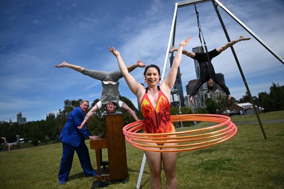 Circus Oz performers.