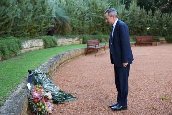 WA Premier Mark McGowan paid tribute to Queen Elizabeth II by laying a wreath at Government House.