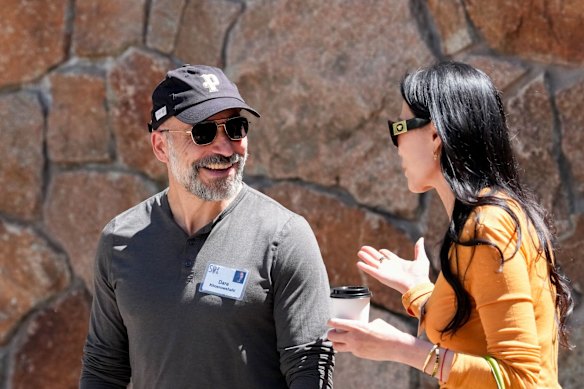 Uber chief executive Dara Khosrowshahi, pictured with Wendi Murdoch.