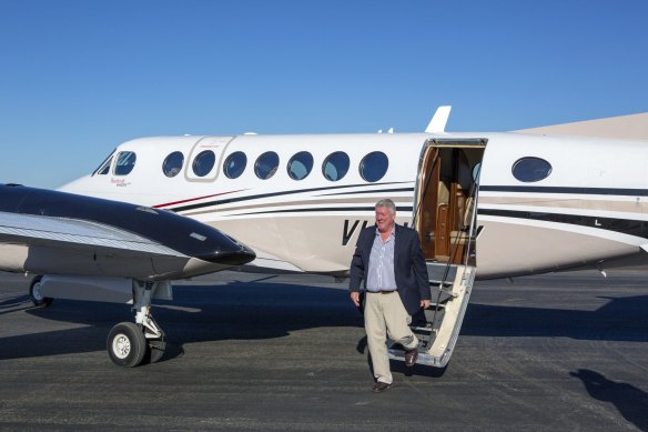 John Wagner on the airport his family built on their property in Toowoomba. photo Jarrayd Apelt 23rd July 2014