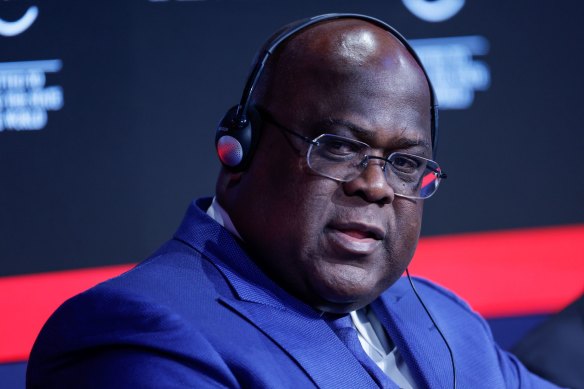 Democratic Republic of the Congo president Felix Tshisekedi Tshilombo, at the World Economic Forum in Davos this year.