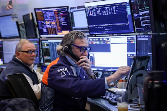 Wall Street is in the red to start the week.