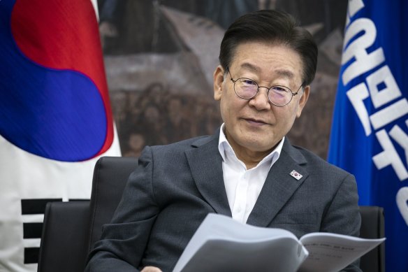 Lee Jae-myung, leader of the Democratic Party, in Seoul last year.