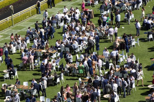 The crowds where out at Royal Randwick Racecourse during the Everest Race Day.