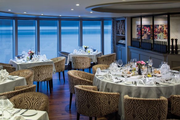 AmaWaterways’ The Chef’s Table restaurant …  vegan guests are well catered for.