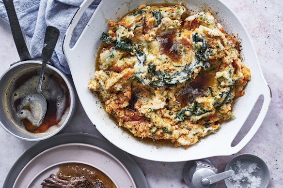 Kale, sweet potato and brown butter colcannon.
