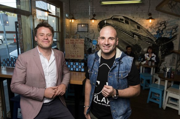 Radek Sali with George Calombaris in 2018.