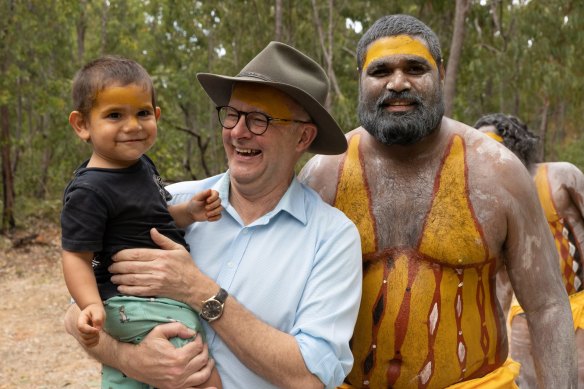 Prime Minister Anthony Albanese during the Garma Festival.