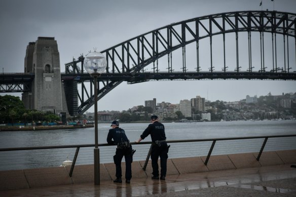 All of the Sydney Harbour foreshore has been locked down to prevent the further spread of COVID-19. 