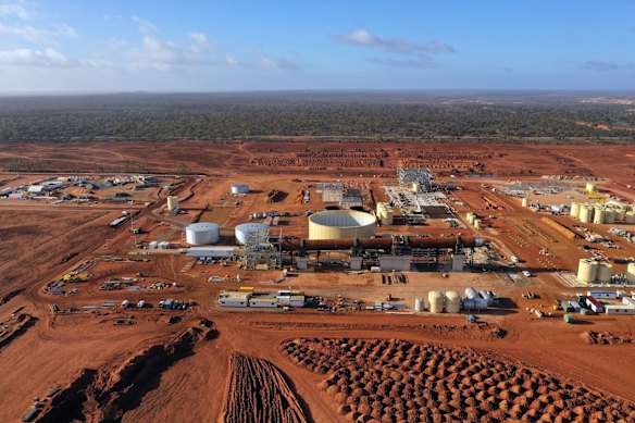 The Lynas Rare Earths  processing plant in Kalgoorlie, Western Australia.