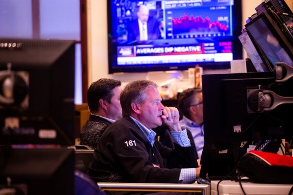All eyes are on inflation: Traders on the floor of the New York Stock Exchange.