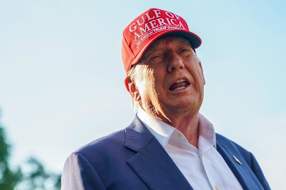 US President Donald Trump at the White House on Tuesday.