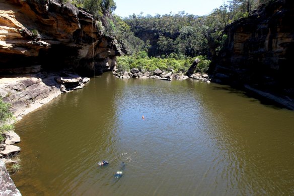 Mermaid Pools, which lie downstream from the Tahmoor coal mine, is a popular location with swimmers during summer.