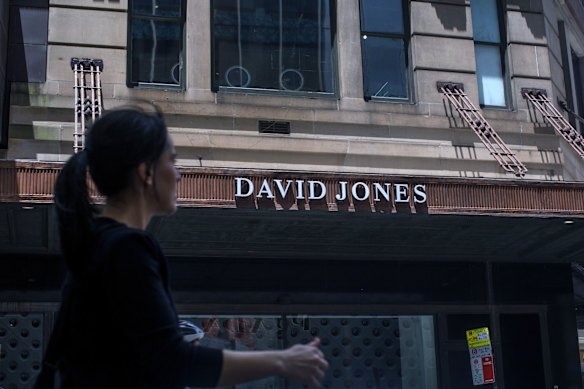 The David Jones store in Sydney. The company has been under financial stress for months.