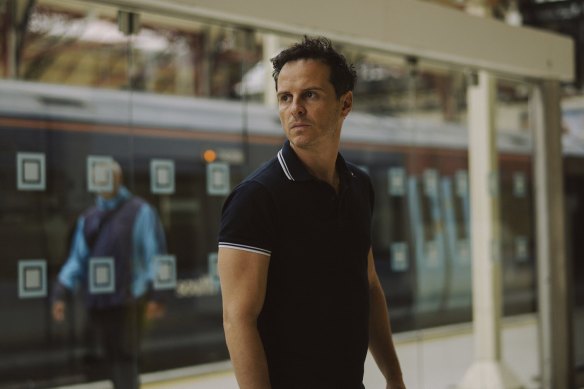 Andrew Scott, who plays Adam, in a scene from All of Us Strangers.