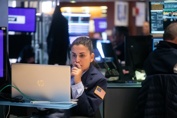 Wall Street has slid lower after returning from a three-day break.